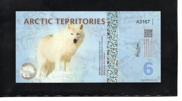 ARCTIC TERRITORIES-ϱ-6 DOLLARS-POLYMER PLASTIC PAPER-2013