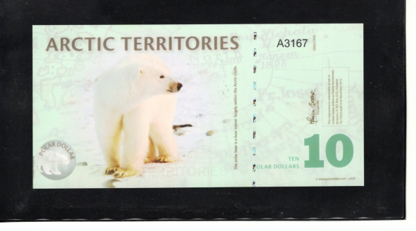 ARCTIC TERRITORIES-ϱ-10 DOLLARS-POLYMER PLASTIC PAPER-2010