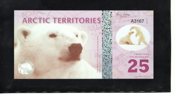 ARCTIC TERRITORIES-ϱ-25 DOLLARS-POLYMER PLASTIC PAPER-2012