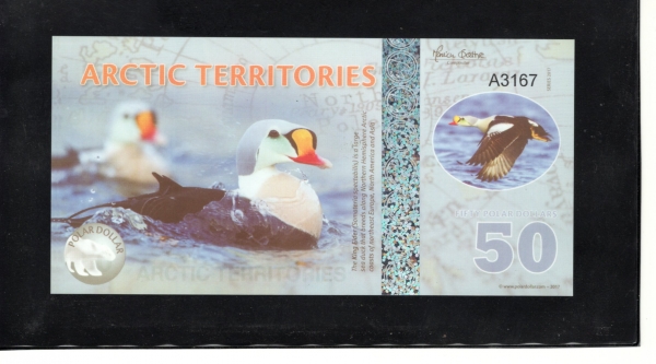 ARCTIC TERRITORIES-ϱ-50 DOLLARS-POLYMER PLASTIC PAPER-2017