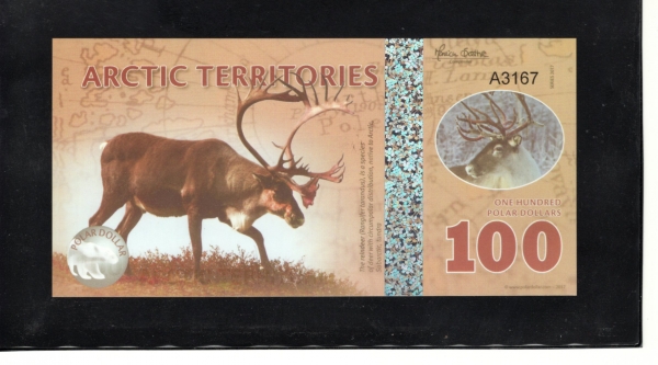 ARCTIC TERRITORIES-ϱ-100 DOLLARS-POLYMER PLASTIC PAPER-2017