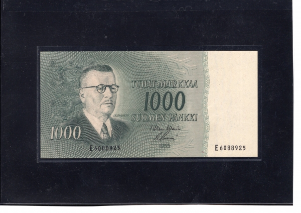 FINLAND-ɶ-P93-JUHO KUSTI PASSIKIVI(ȣ Ƽ ĽŰ-ɶ ġ)-1.000 PANKKI-1955