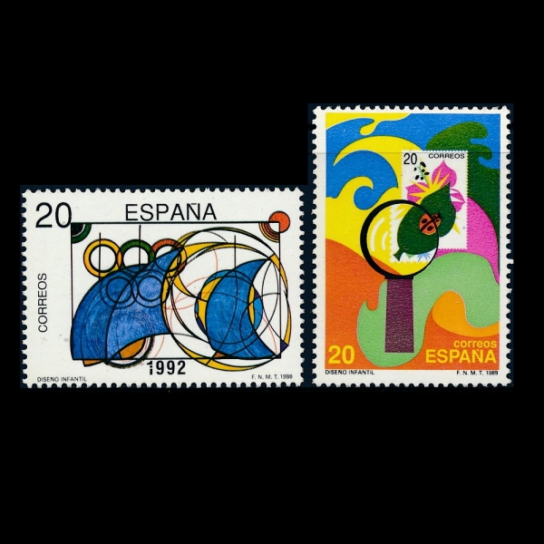 SPAIN()-#2591~2(2)-STAMP COLLECTING(ǥ )-1989.1.3