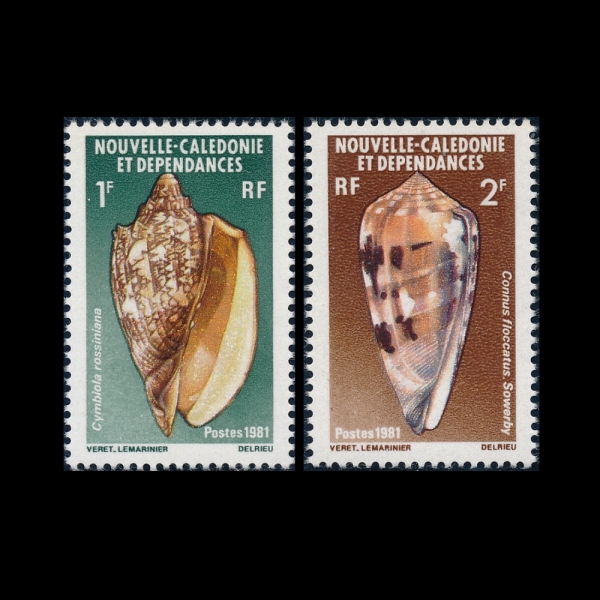 NEW CALEDONIA(ĮϾ)-#463~4(2)-SEASHELLS(ٴ )-1981.6.17