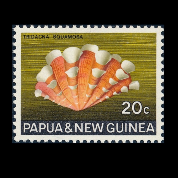 PAPUA NEW GUINEA(Ǫƴ)-#273-20c-TRIDACNA SQUAMOSA(Ʈڳ Ƹ)-1968.8.28