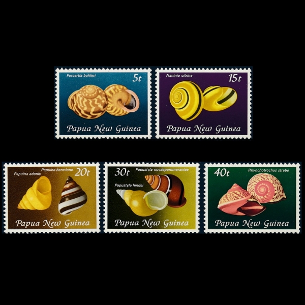 PAPUA NEW GUINEA(Ǫƴ)-#549~53(5)-SEASHELLS(ٴ )-1981.10.28