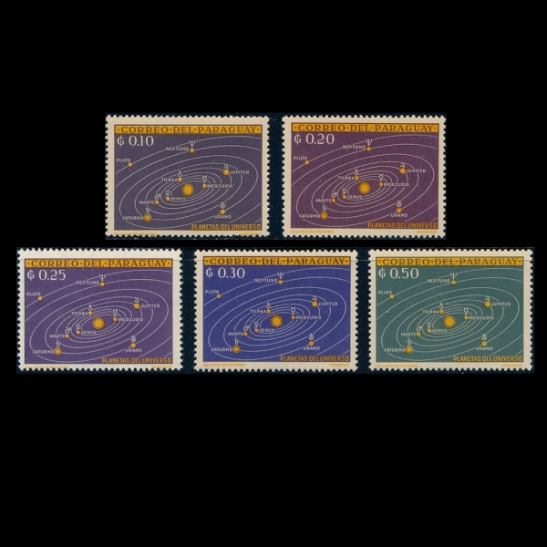 PARAGUAY(Ķ)-#728~32(5)-SOLAR SYSTEM(¾)-1962.12.17