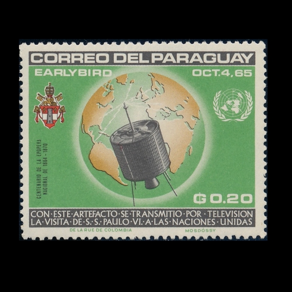 PARAGUAY(Ķ)-#897-20c-ITU, CENT(ſ)-1965.9.30