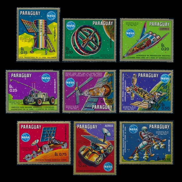 PARAGUAY(Ķ)-#1284a~e, 1985~8(9)-FUTURE SPACE PROJECTS( Ž ̷)-1970.10.19