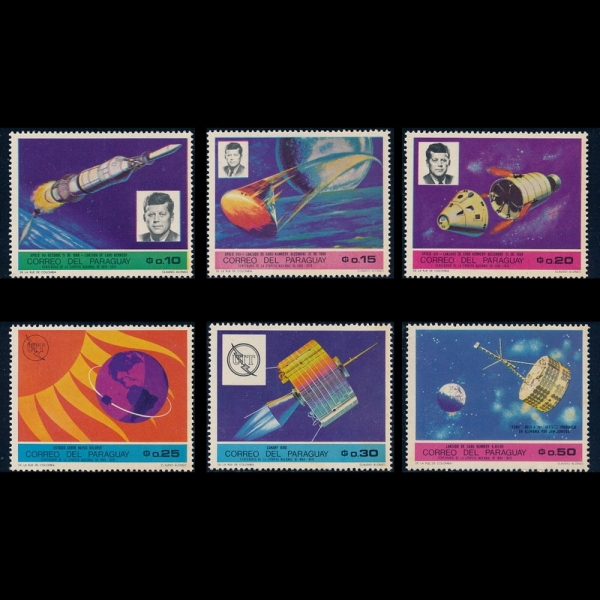 PARAGUAY(Ķ)-#A211(6)-SPACE MISSIONS( Ž)-1969.3.10