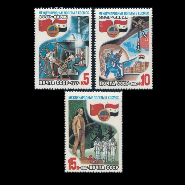 RUSSIA(þ)-#5580~2(3)-JOINT SOVIET-SYRIAN SPACE FLIGHT(ҷ-ø   )-1987