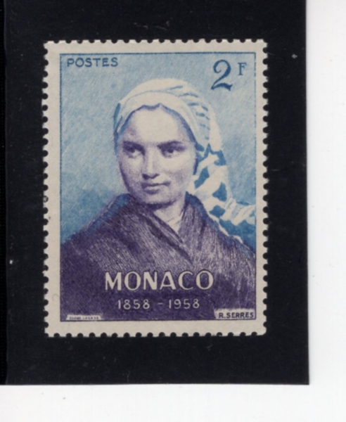 MONACO()-#413-2fr-BERNADETTE SOUBIROUS( 罺)-1958.5.15