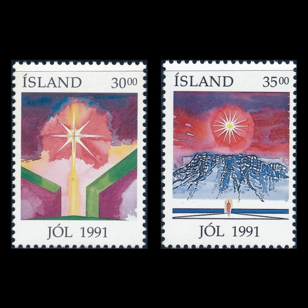 ICELAND(̽)-#747~8(2)-CHRISTMAS(ũ)-1991.11.7