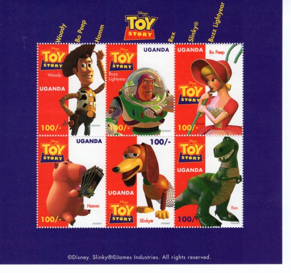UGANDA(찣)-MINIATURE SHEET-#1479a~f(6)-DISNEY\