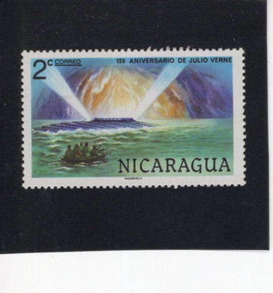 NICARAGUA(ī)-#1086-2c-JULES VERNE AND THE MYSTERIOUS ISLAND( 긮 , ź )-1978.8