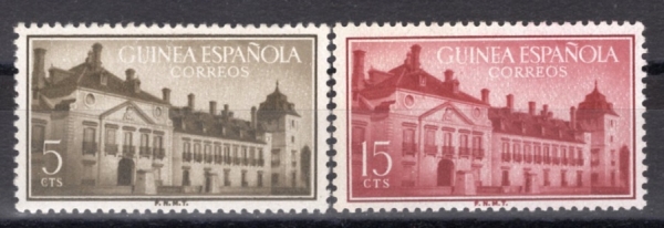SPANISH GUINEA(η )-#340~1(2)-PALACE OF PARDO( ĸ ձ)-1955.7.18