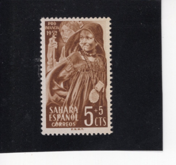 SPANISH SAHARA(η ϶)-#B19-5+5c-CHILD AND PROTECTOR(Ƶ, ȣ)-1952.6.1