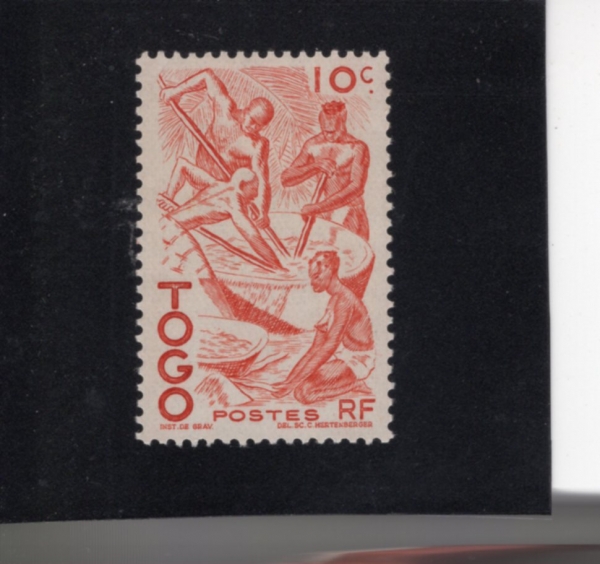 TOGO()-#309-10c-COTTON SPINNERS( )-1947.10.6