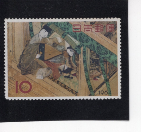 JAPAN(Ϻ)-#814-10y-YADORIGI SCENE FROM GENJI MONOGATARI SCROLL( ̾߱ η縶)-1964.4.20
