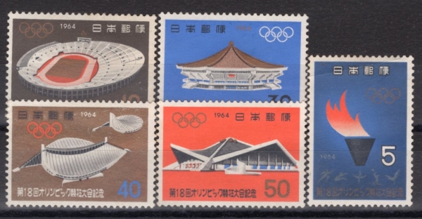JAPAN(Ϻ)-#821~5(5)-18TH OLYMPIC GAMES, TOKYO(1964 ϰ ø)-1964
