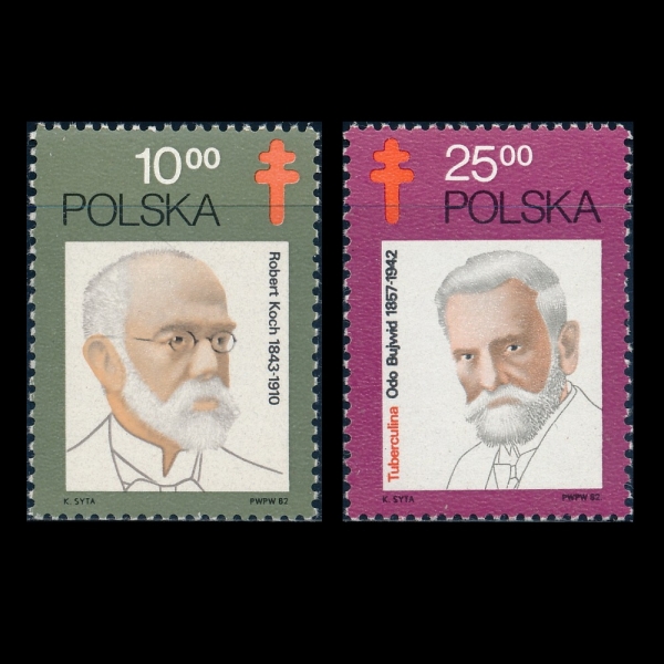 POLAND()-#2538~9(2)-TB BACILLUS CENTENARY( ٱ ߰ 100ֳ)-1982.9.22