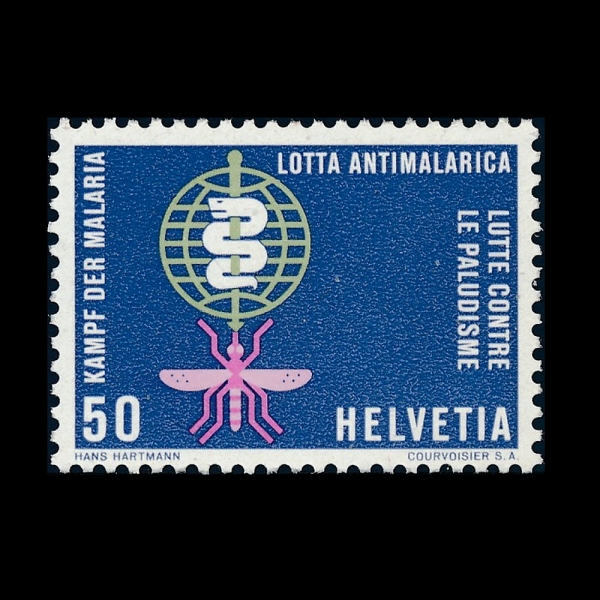 SWITZERLAND()-#415-50c-WHO ANTI-MALARIA EMBLEM(躸Ǳⱸ 󸮾 ġ)-1962.3.19