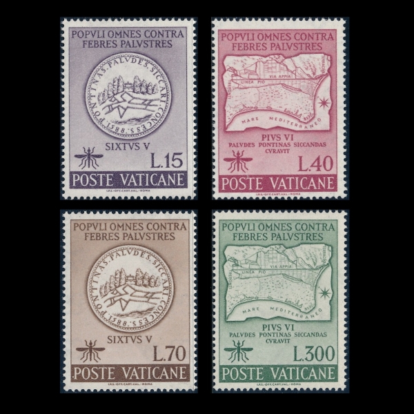 VATICAN CITY(Ƽĭ ñ)-#326~9(4)-MALARIA ERADICATION(󸮾 )-1962.4.6