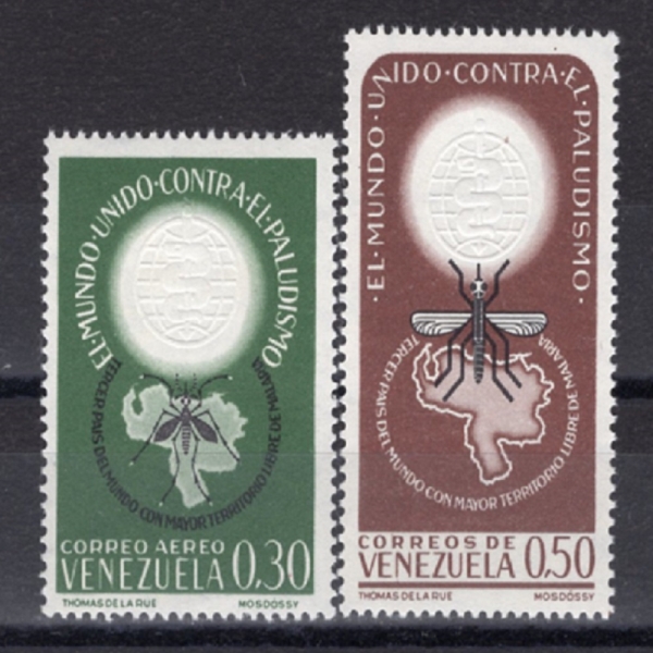 VENEZUELA(׼)-#825, C819(2)-MALARIA ERADICATION(󸮾 )-1962.12.20