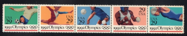 UNITED STATES(̱)-#2637~41(5)-SUMMER OLYMPICS(ϰø)-1992.6.11