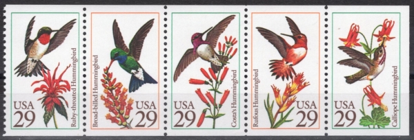 UNITED STATES(̱)-#2642~6(5)-HUMMINGBIRDS()-1992.6.15