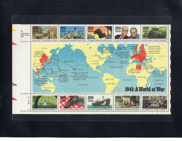 UNITED STATES(̱)-#2559a~j(10)-WORLD WAR II(2  )-1991.9.3