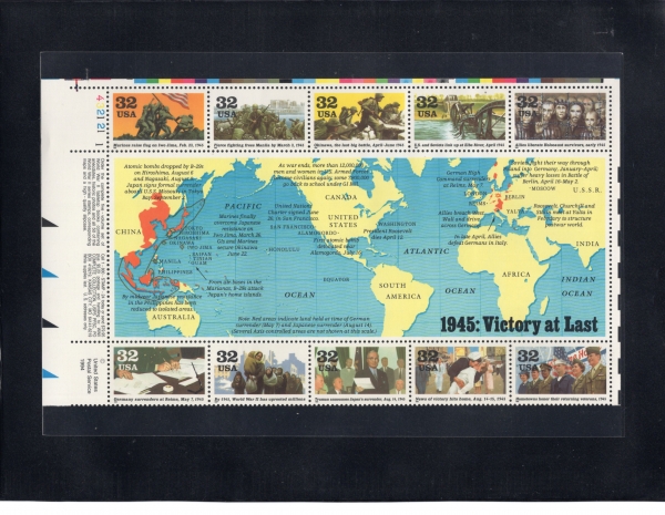 UNITED STATES(̱)-#2981a~j(10)-WORLD WAR II(2  )-1995.9.2