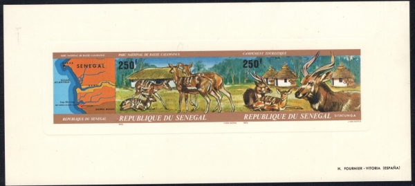 SENEGAL(װ)-DELUXE PROOF-#425~6(2)-OKAPIS AND SITATUNGAS(ī, ˿)-1976.2.26