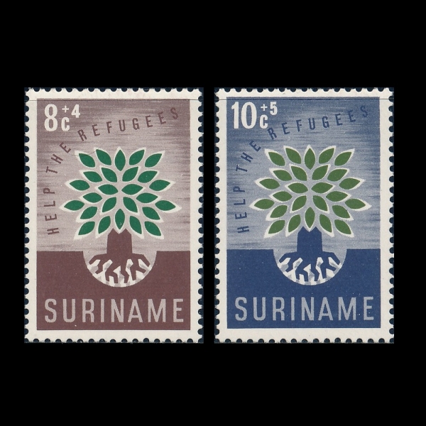 SURINAM()-#B73~4(2)-UPROOTED OAK EMBLEM(Ѹ°  )-1960.4.7