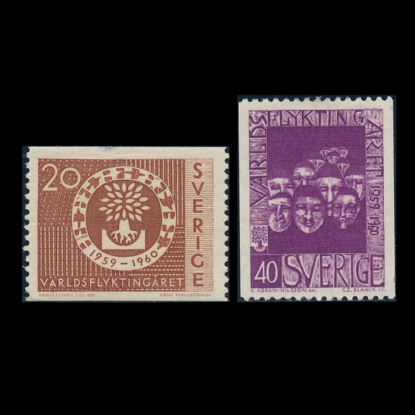 SWEDEN()-#553~4(2)-UPROOTED OAK EMBLEM AND VARIOUS RACES(Ѹ°  , ٹ)-1960.4.7