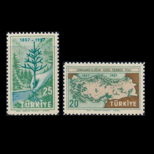 TURKEY(ƢŰ)-#1256~7(2)-FORESTATION MAP OF TURKEY(ƢŰ 긲 )-1957.11.18