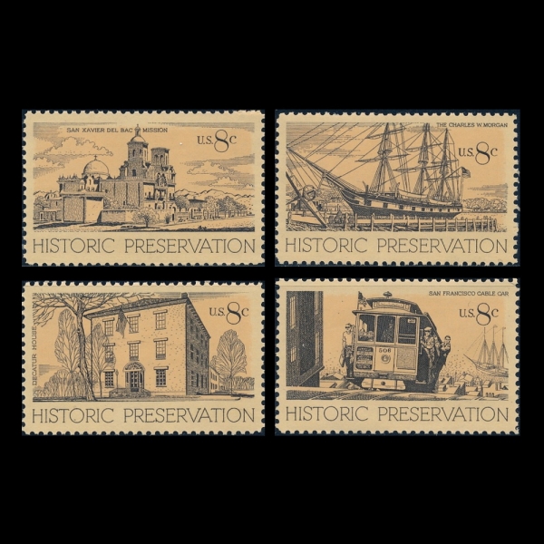 UNITED STATES(̱)-#1440~3(4)-HISTORIC PRESERVATION( )-1971.10.29