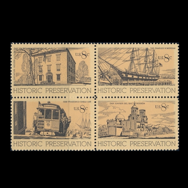 UNITED STATES(̱)-#1440~3(4)-HISTORIC PRESERVATION( )-1971.10.29