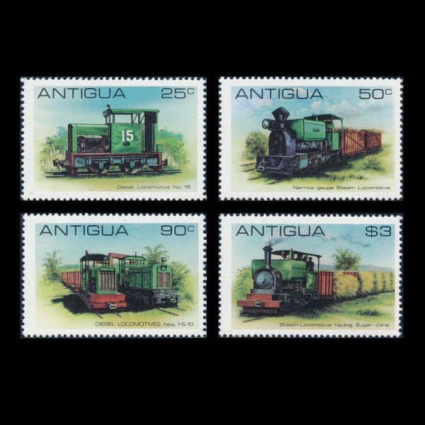 ANTIGUA(Ƽ)-#602~5(4)-OLD TRAINS( )-1981.1.12