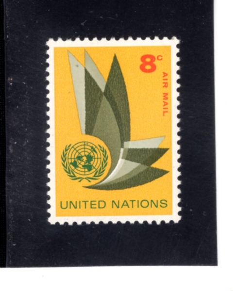 UNITED NATIONS,OFFICES IN NEW YORK(���� ����-����)-#C9-8c-UN EMBLEM(���� ������)-1963.6.17��